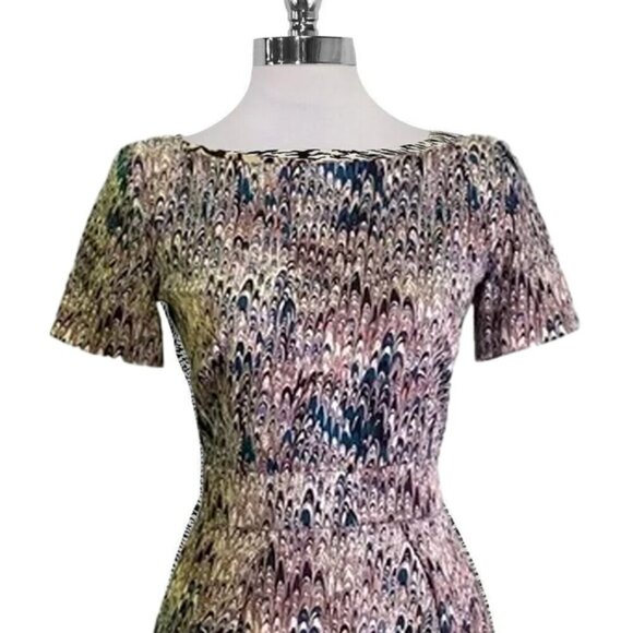 French Connection Abstract Print Fit & Flare Mini Dress - Picture 3 of 7